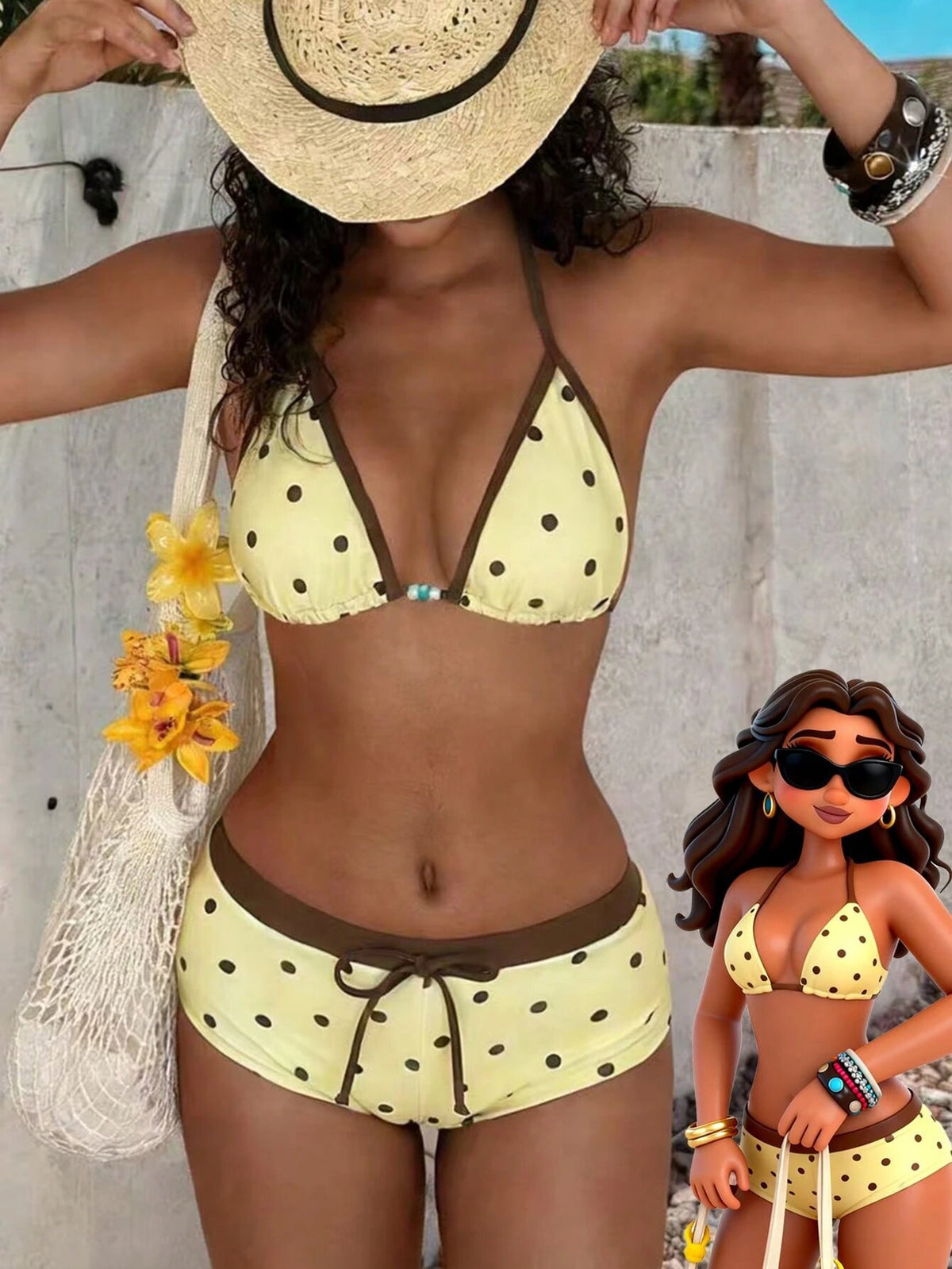 Polka Dot Two-Piece Bikini Set – Women's Sexy Swimwear