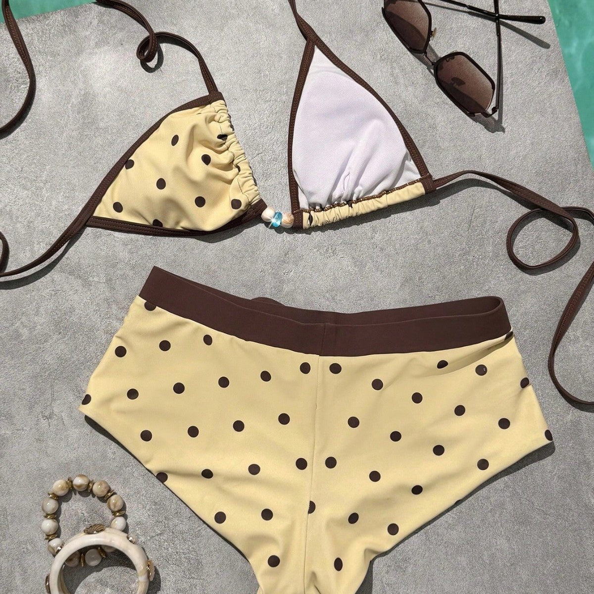 Polka Dot Two-Piece Bikini Set – Women's Sexy Swimwear