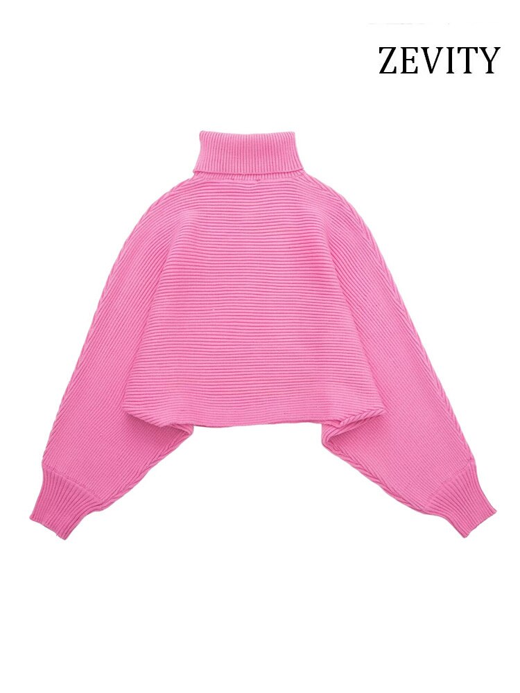 Turtleneck Knit Sweater & A-Line Mini Skirt Set – Women's Two-Piece Outfit
