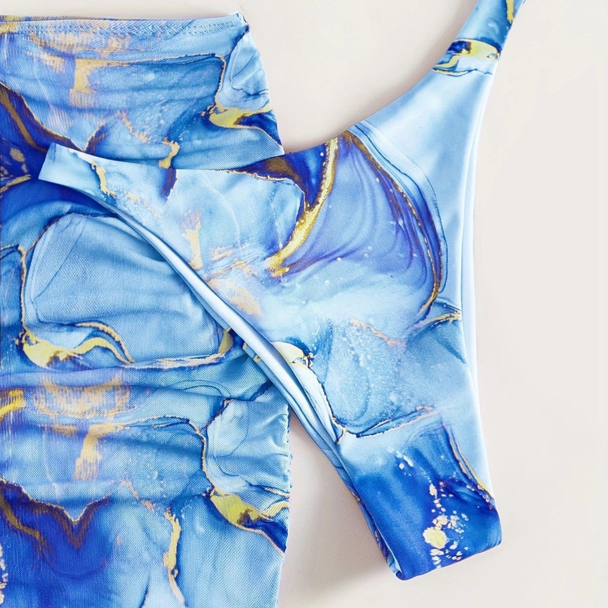 Printed Fitted Two-Piece Bikini Set – Women's Sexy Swimwear